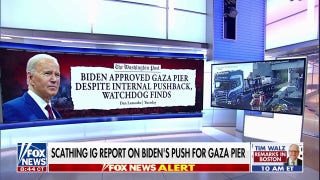 Biden pushed Gaza pier despite warnings, watchdog says - Fox News